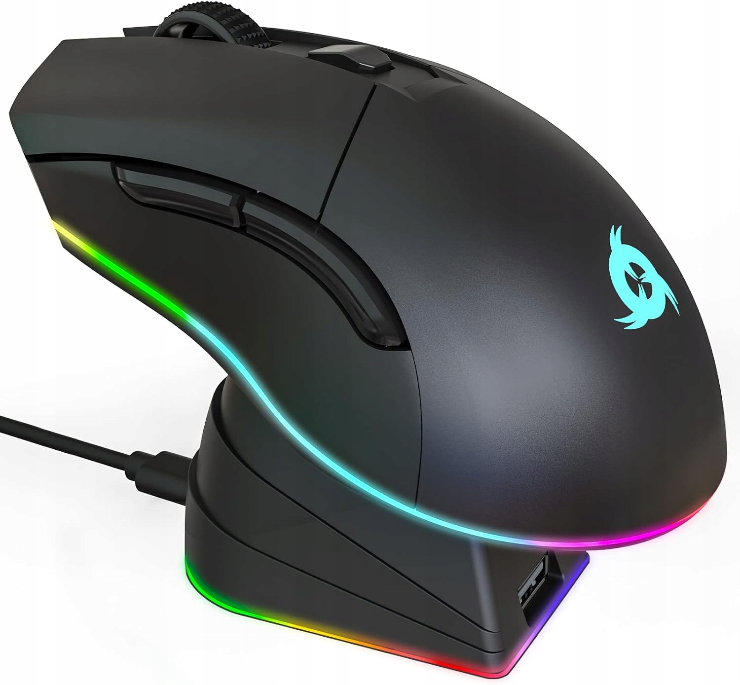 Mysz Gamingowa Bezprzewodowa Rgb Stacja Ładująca Klim Blaze Pro