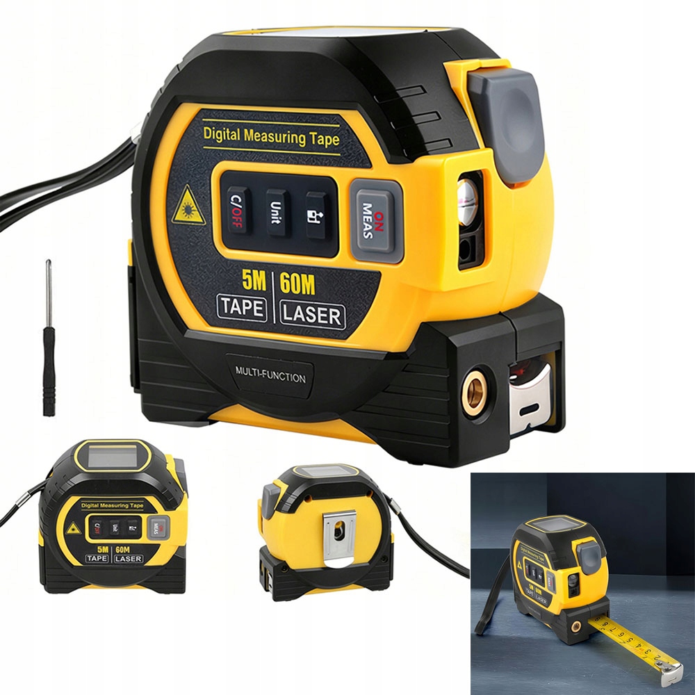 Multifunkční laserová odměrka 3v1, digitální, inteligentní