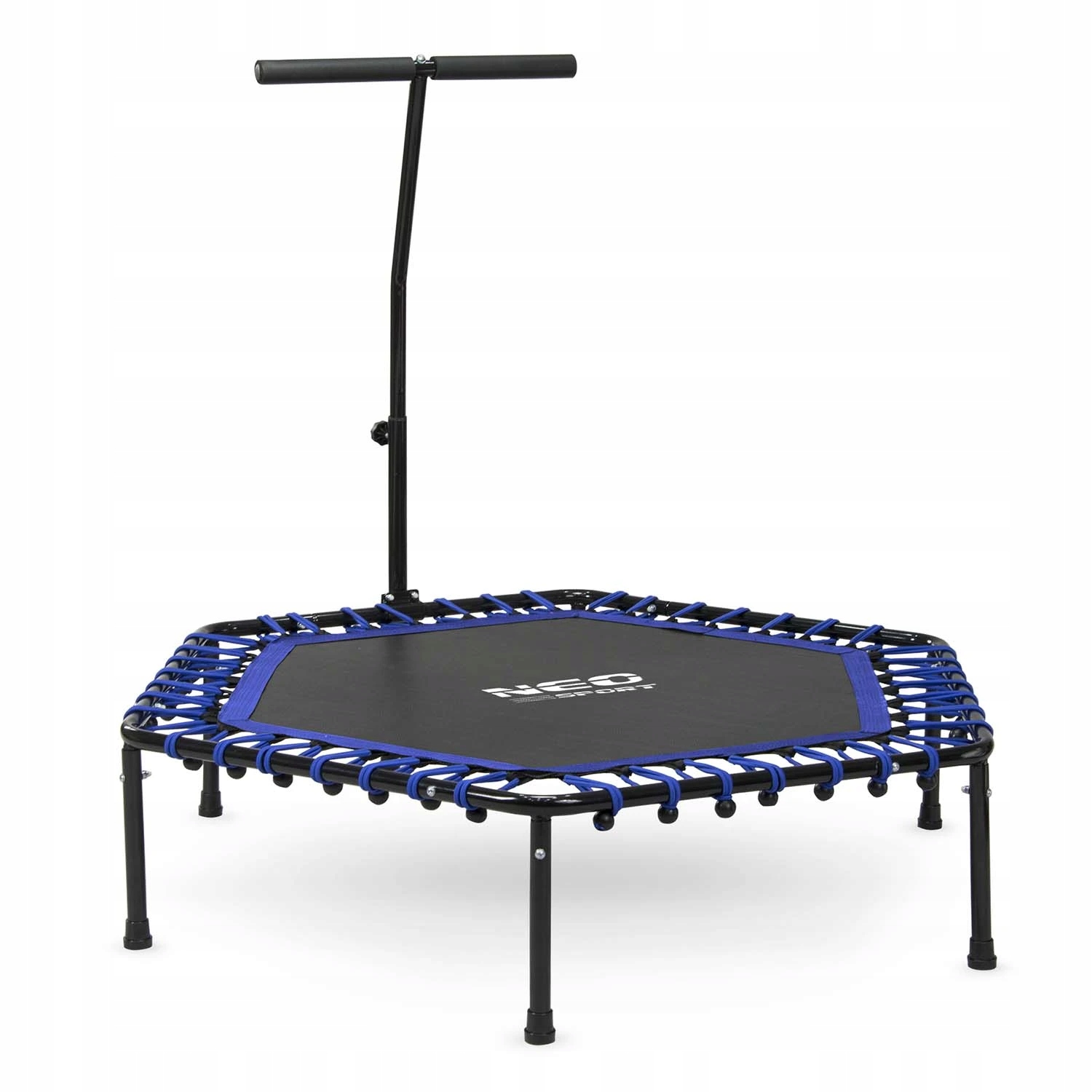 TRAMPOLINA FITNESS Z UCHWYTEM DO ĆWICZEŃ STABILNA NIEBIESKA Model NS-102