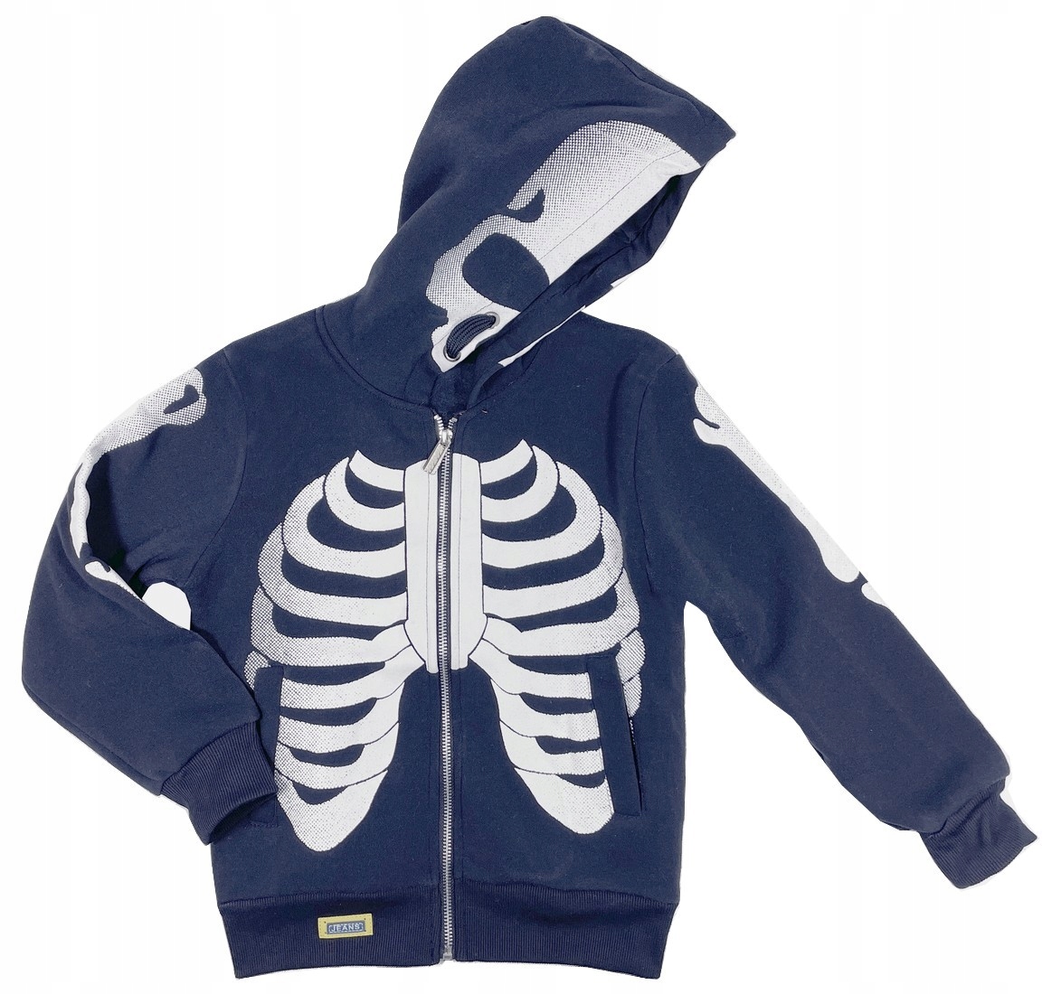 

Ciepła Bluza Halloween Skeleton r 10 134 cm Navy