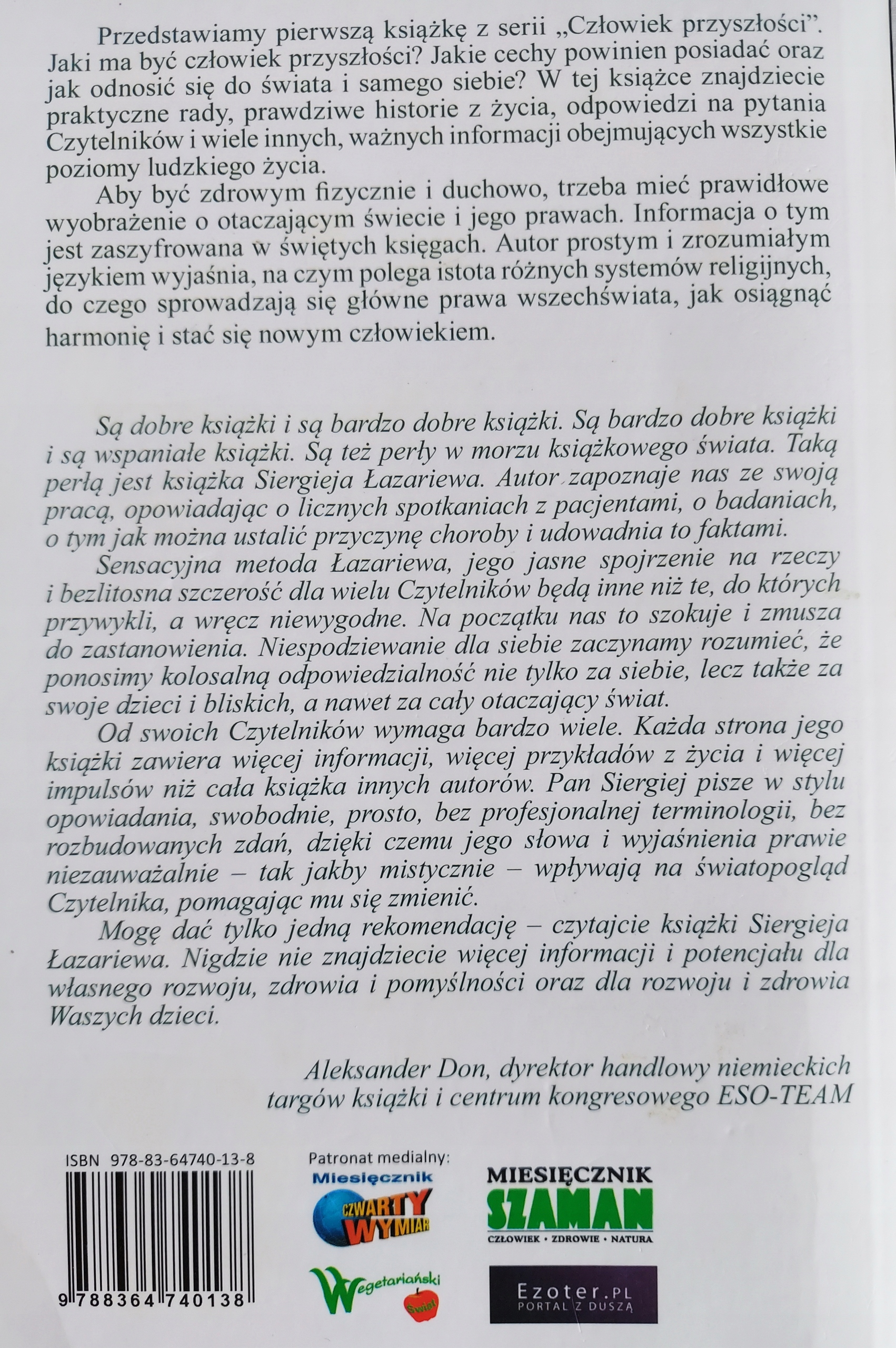 CZŁOWIEK PRZYSZŁOŚCI 4 tomy - Siergiej Łazariew Rodzaj pakiet