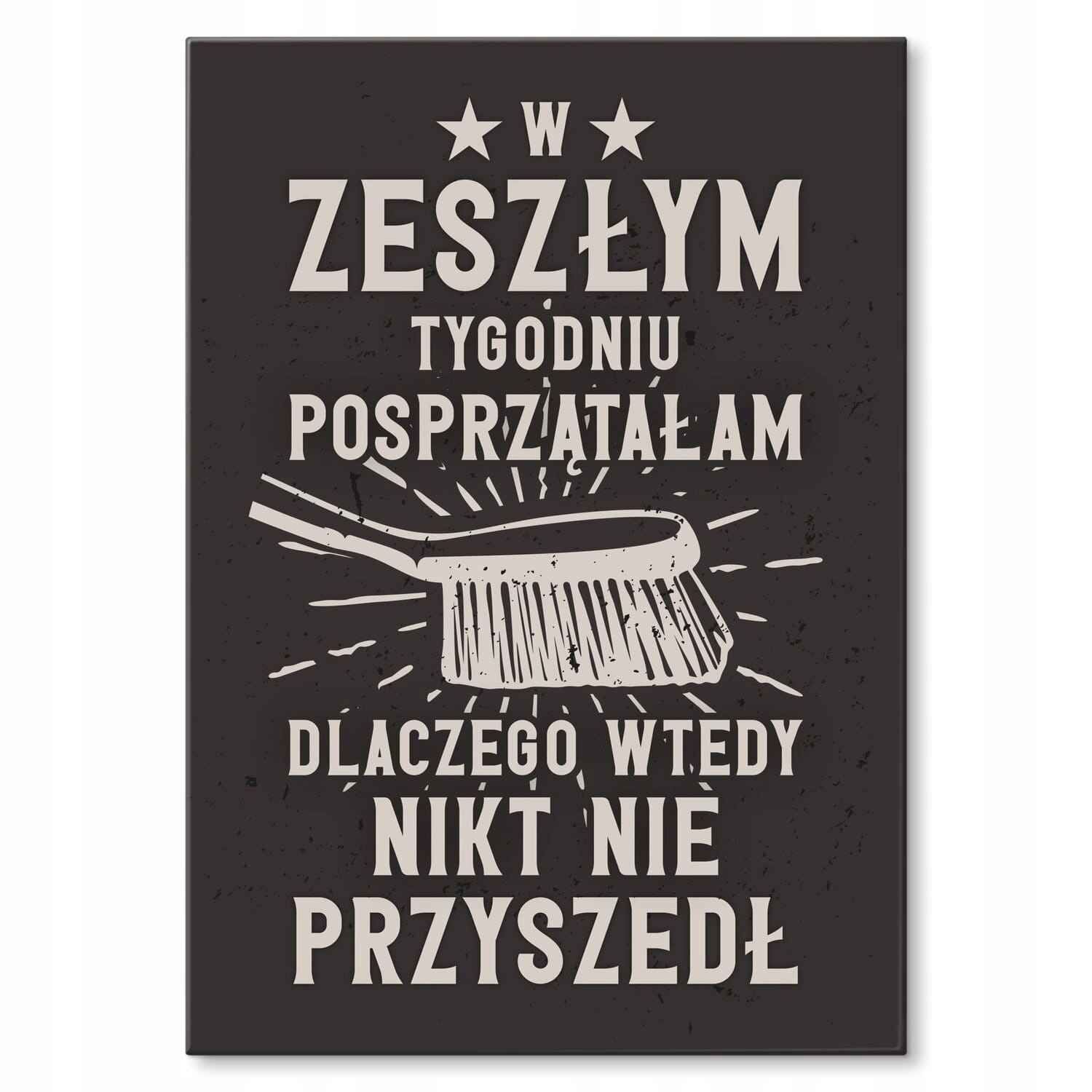 Plakát kovový velká ozdoba na zeď plech Nápis humor Pořádek V Domě
