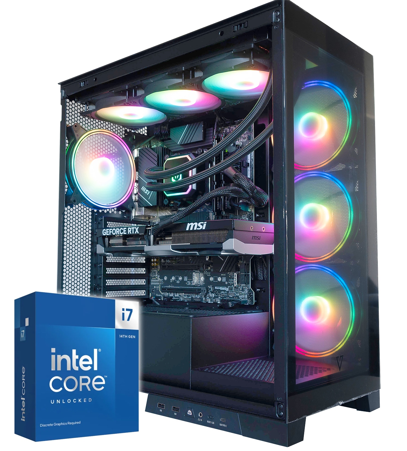 Space Pro i7-14700kf SSD4TB 32GB RTX5070 Wifi WIN11 Woda