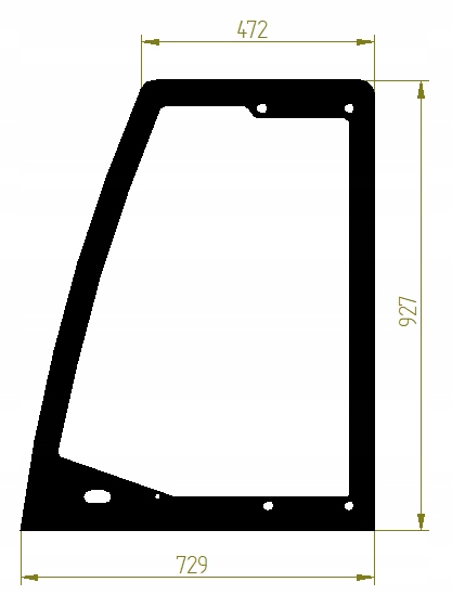 sklo Pronar 82A 82SA 82TSA 1025A 1221A dveře horní