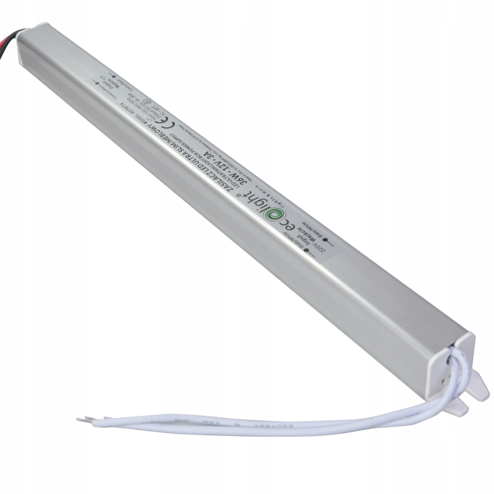 Zasilacz 12V 36W 3A meblowy SLIM do taśm LED Marka Ecolight