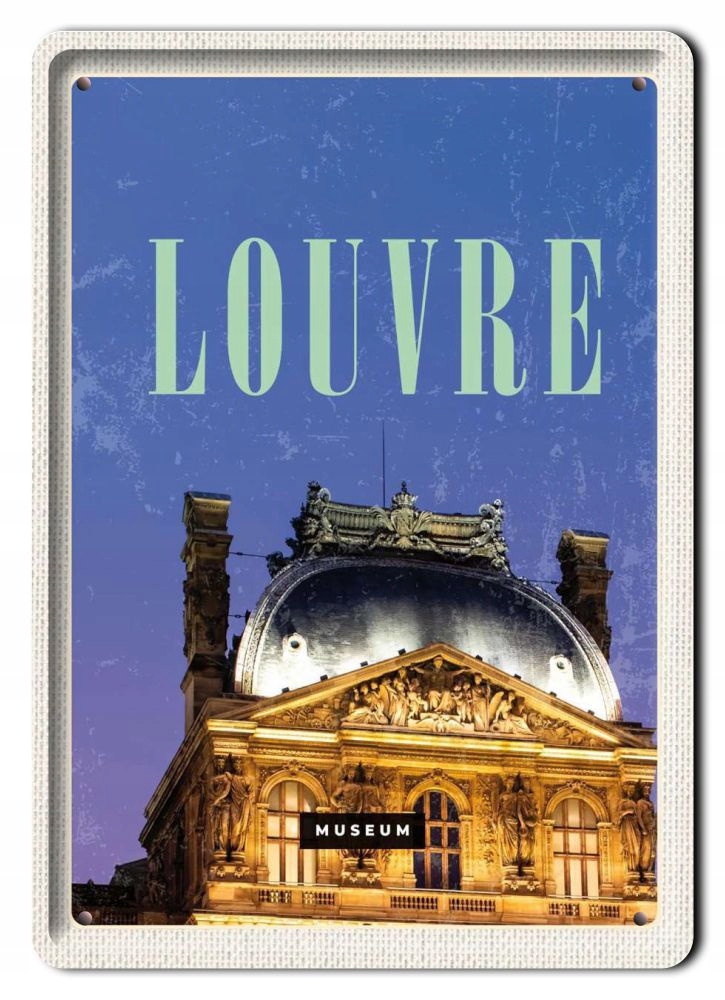Luwr Plakat Metalowy Obrazek #13445
