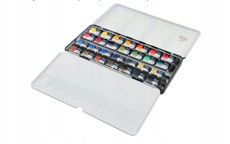 Rosa Gallery akvarelové barvy v kostkách 28 kol. Classic v kovové kazetě