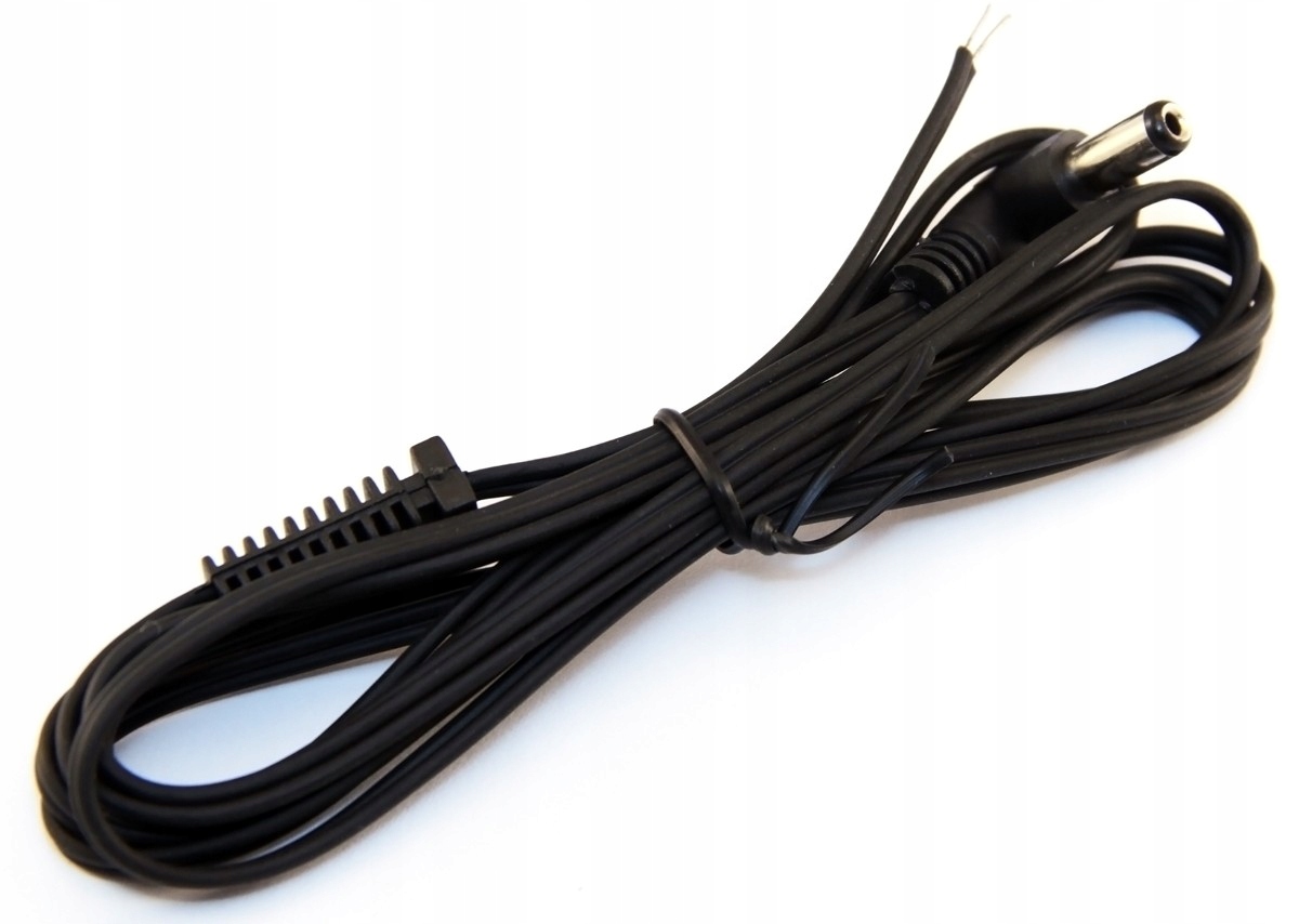 

Wtyk DC 2,1mm5,5mm 9mm kątowy kabel 1,5m odgiętka