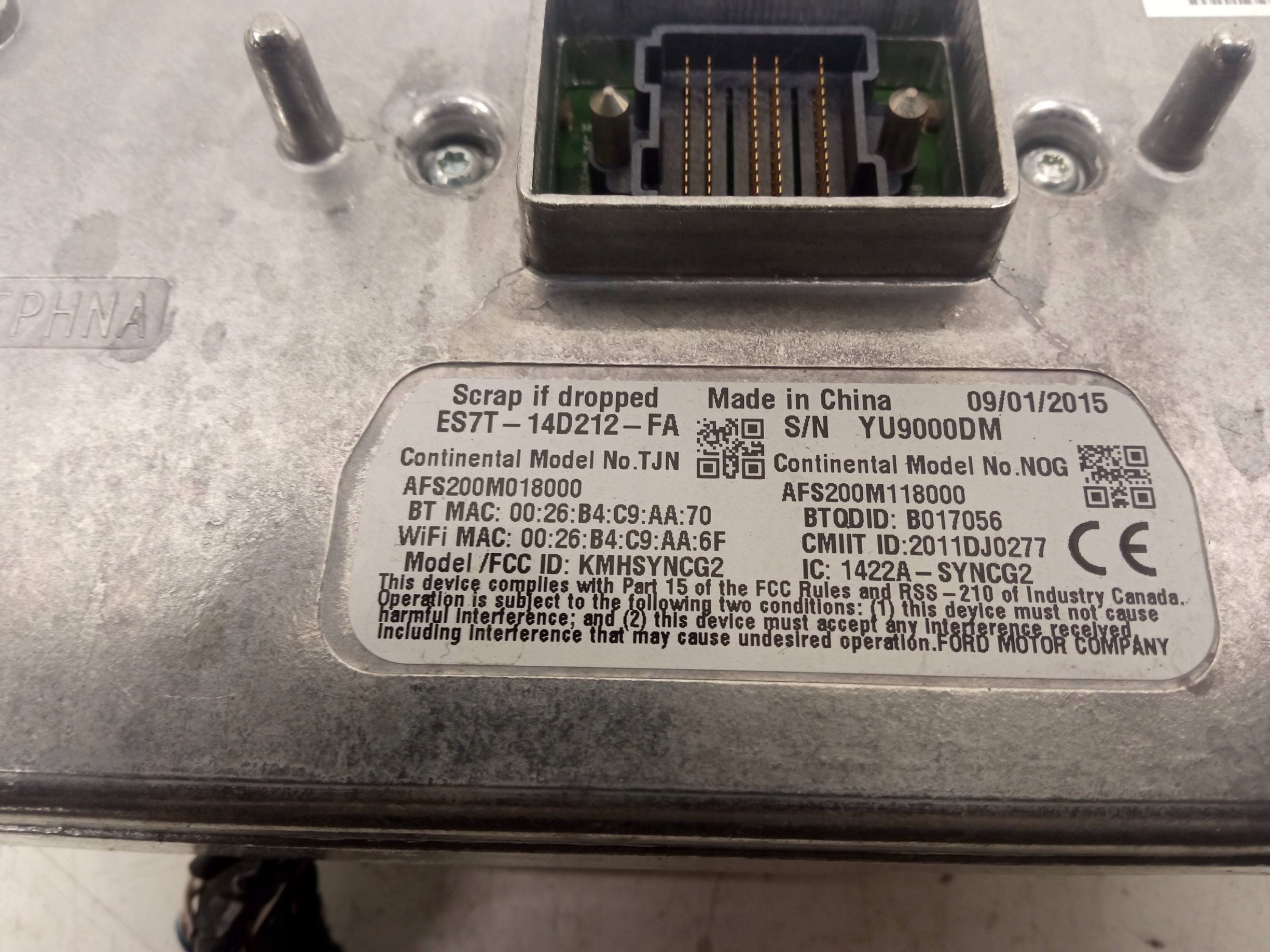 module EM2T-14F239-AH KMH-SYNCG2 Ford Galaxy Mk4 (2015-2023)