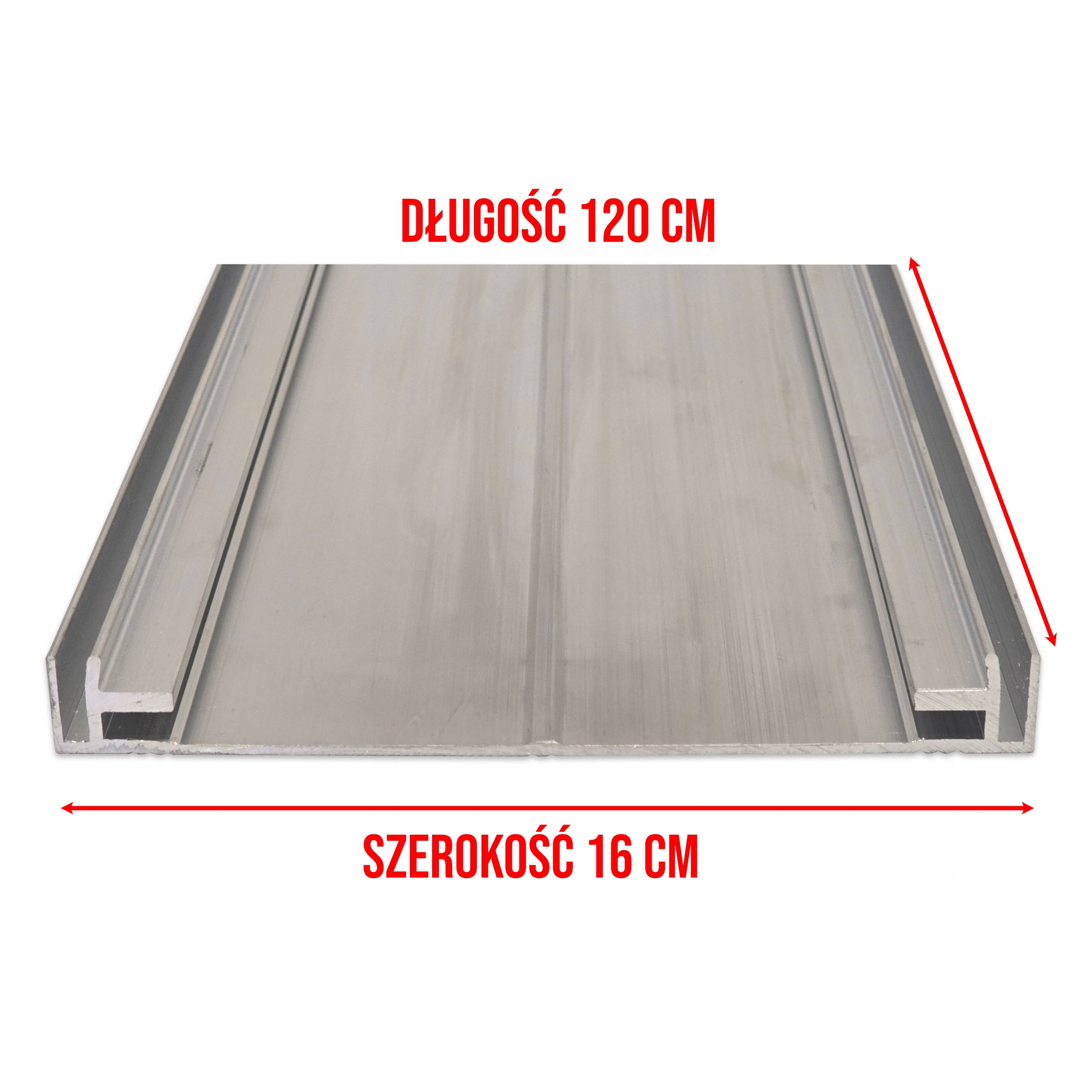 Profil Aluminiowy Radiator 16 cm szeroki - 160 mm - nie malowany - 120 cm