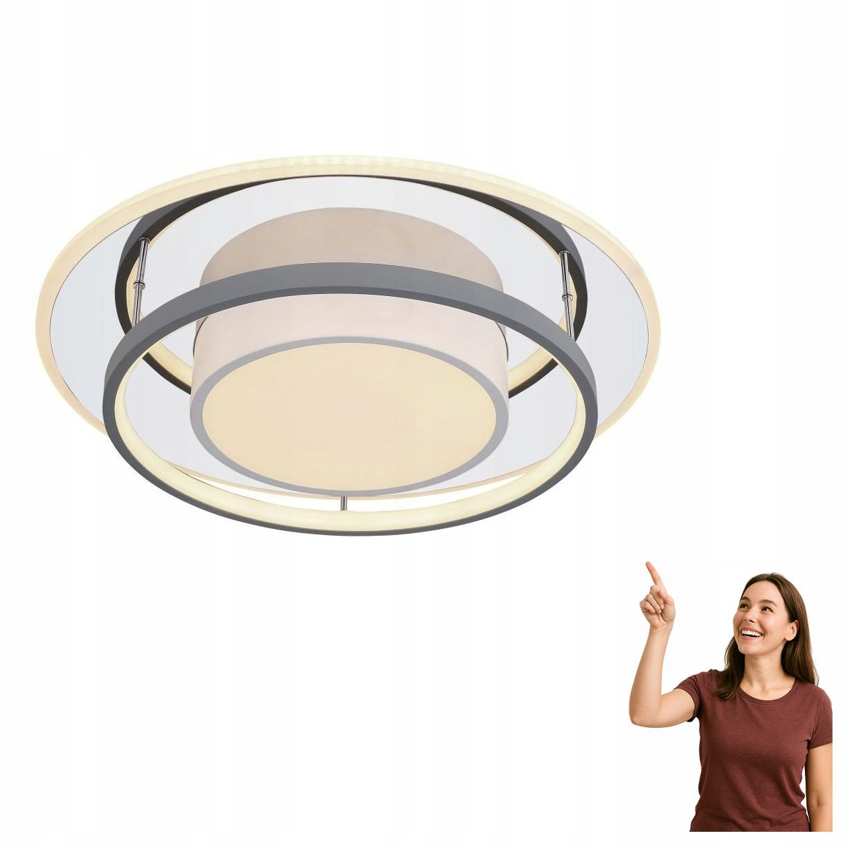 Led stropná lampa 60W Leola 48017-60R Globo