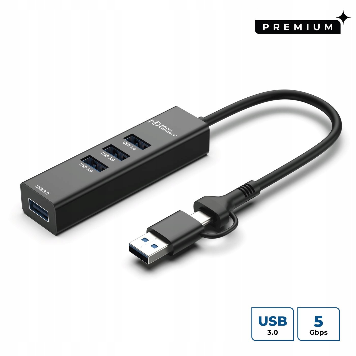 MicroConnect Premium Usb 3.0 Hub 4-Port