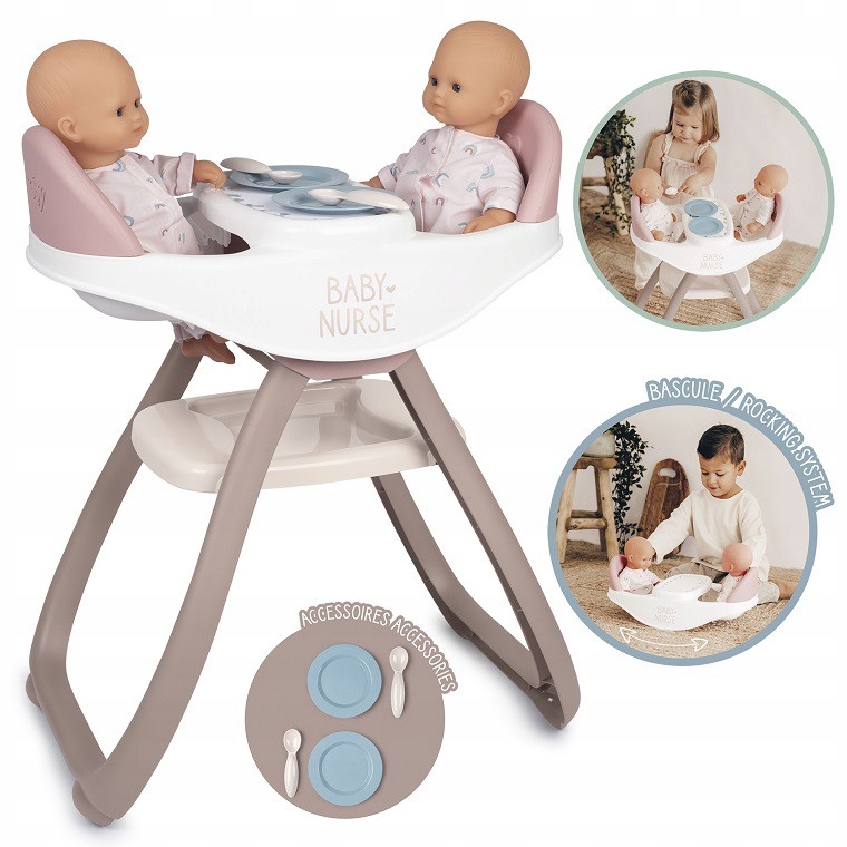 Smoby Baby Nurse Krzesełko Do Karmienia Bliźniąt