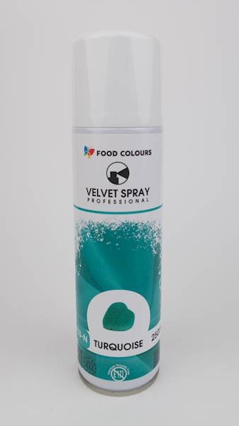 Levně Tyrkysový Krémový Semiš Ve Spreji Food Colours Dekorace Monoporcí 250 ml