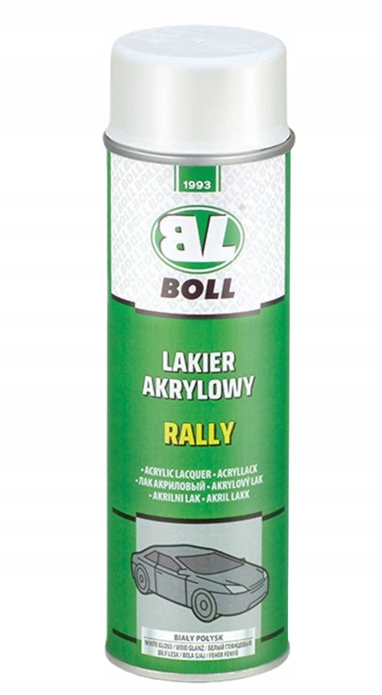 Boll lakier akrylowy biały połysk rally spray
