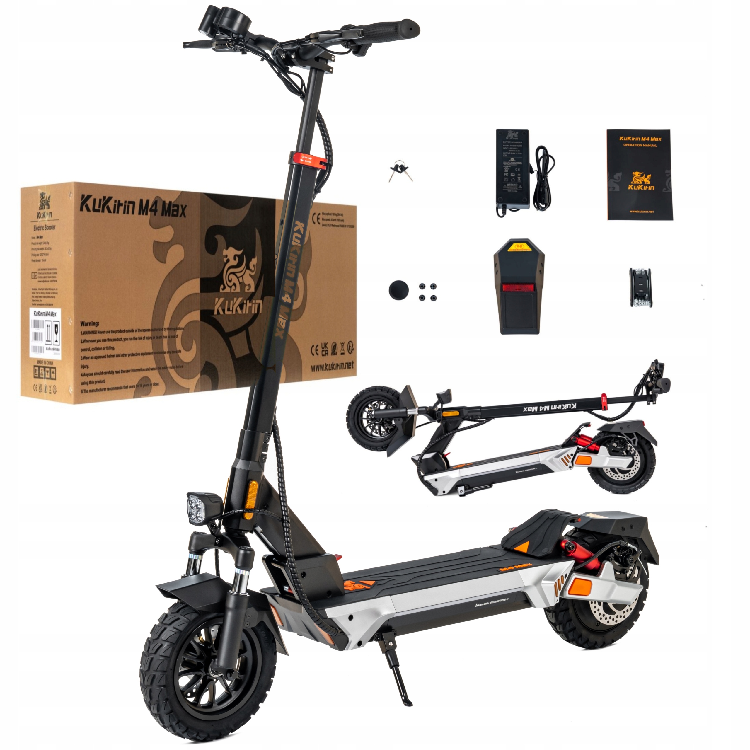 Kukirin M4 Max Składany Pojazdy Elektryczne 1000W 45KM/H 48V 18AH 65KM 10''