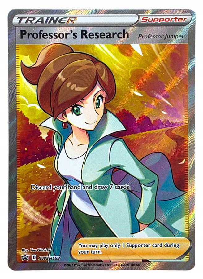 Oryginalna karta Pokemon Tcg Professor's Research SWSH152 Holo