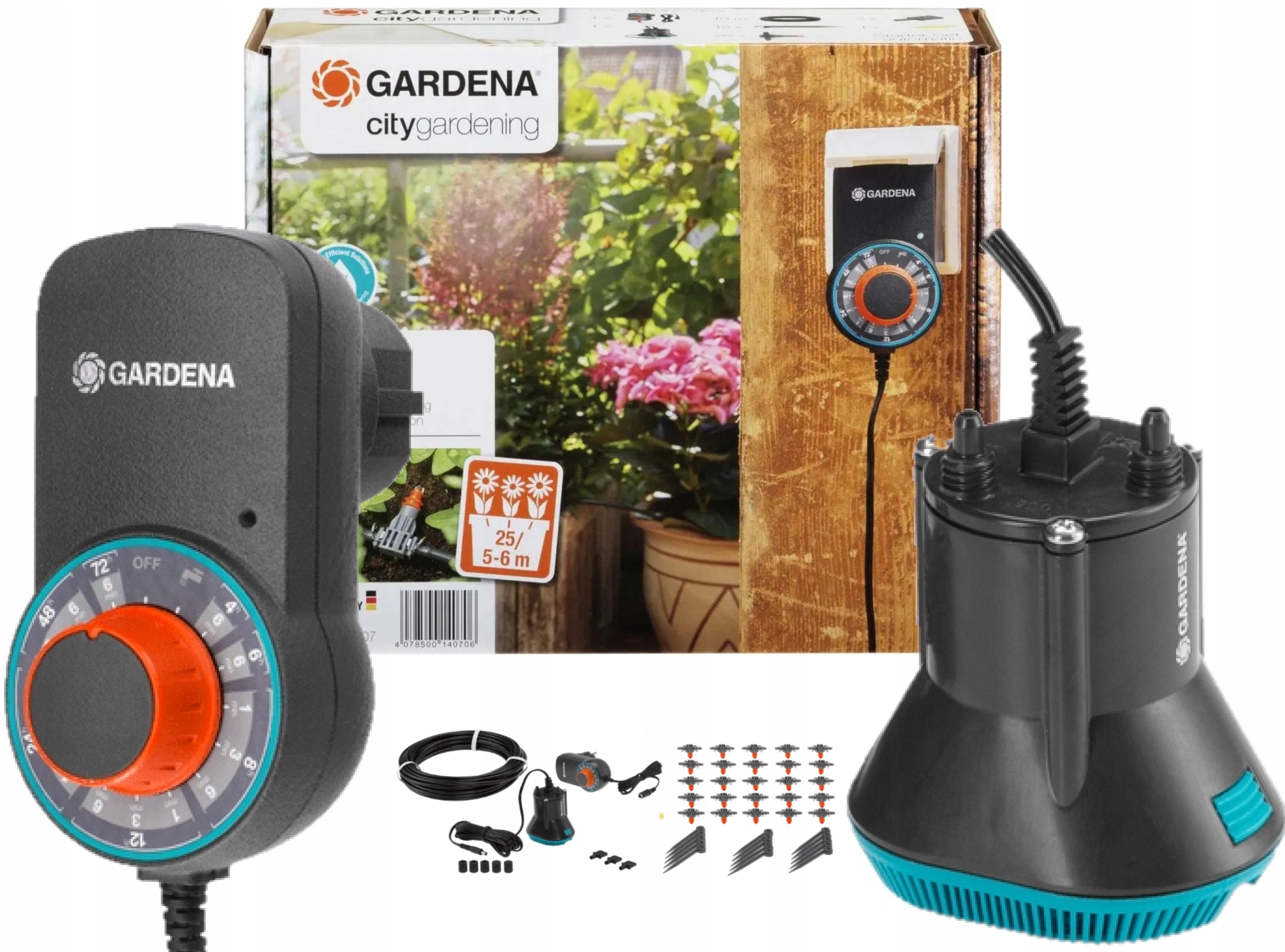 Automatyczna Konewka Do Skrzynek Balkonowych Gardena 1407-22 Nowy Model