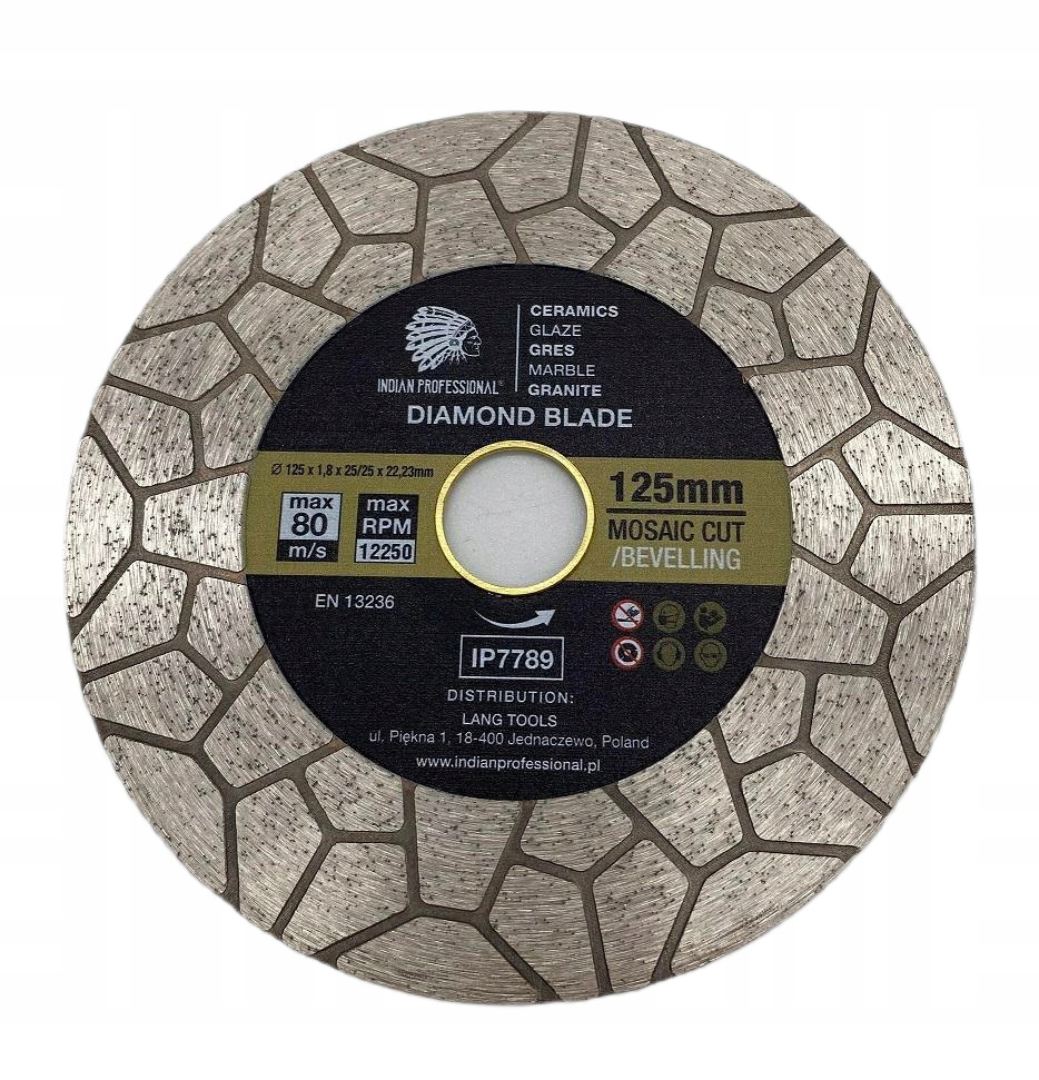 Diamantový Kotouč 125 mm x 2,0 mm x 22,2 mm Mosaic Cut Indian Professional