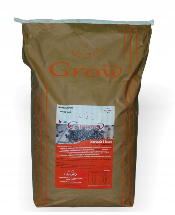 Sucha karma dla psa Grow S/m kurczak łosoś Adult 14 kg