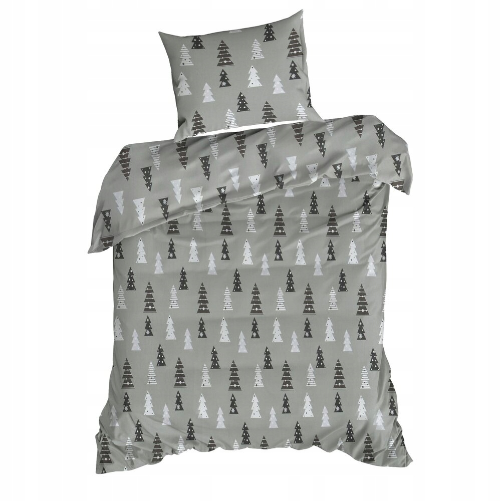 Sada povlečení Lenon 140x200 Eurofirany flanela ocelová bílá