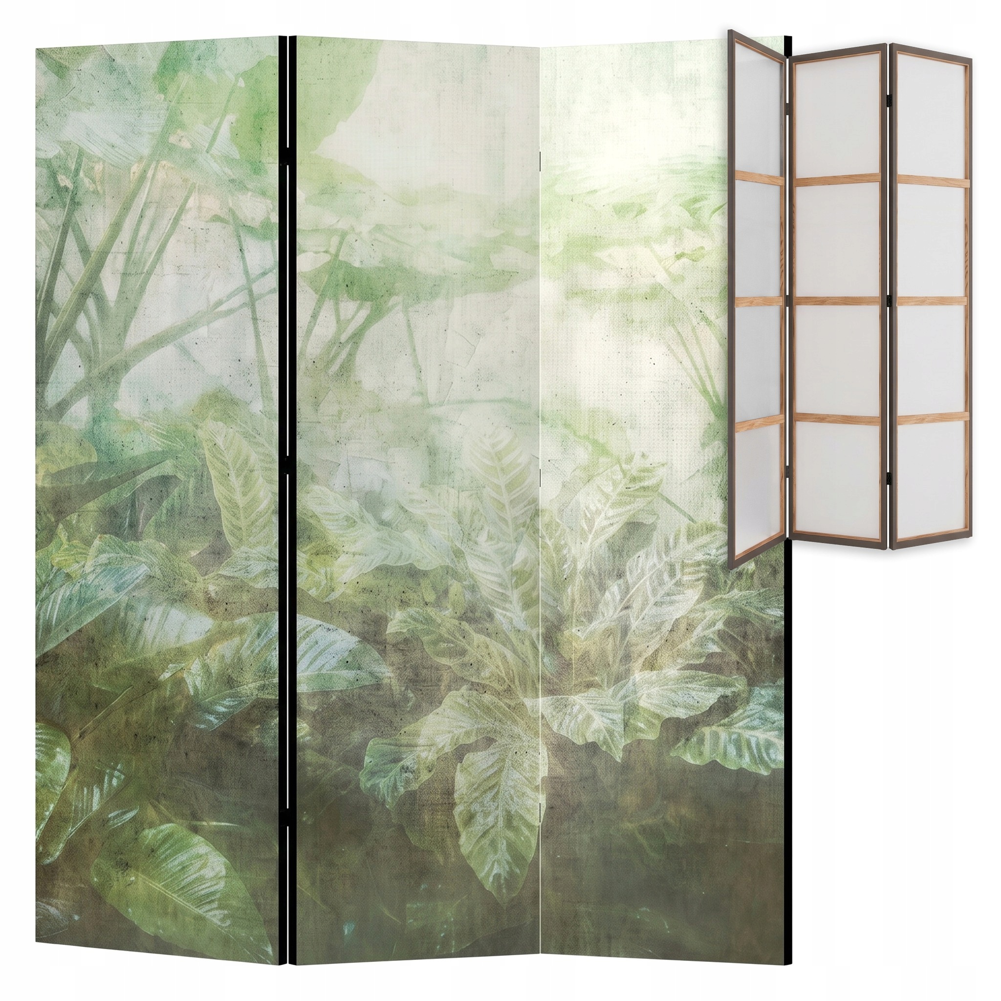 Paraván 3-dílný dekorativní botanický boho 135x172