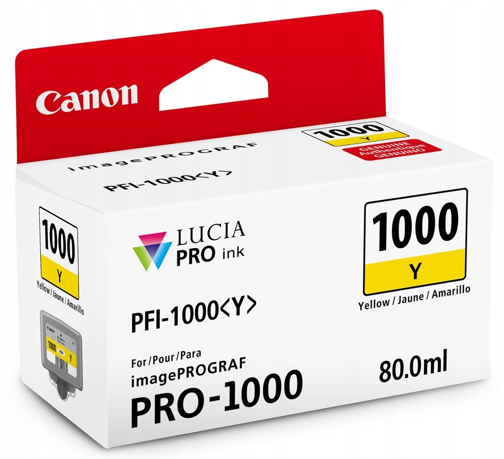 Canon inkoustová náplň PFI-1000 (yellow, 80ml) pro Canon imagePROGRAF PRO-1
