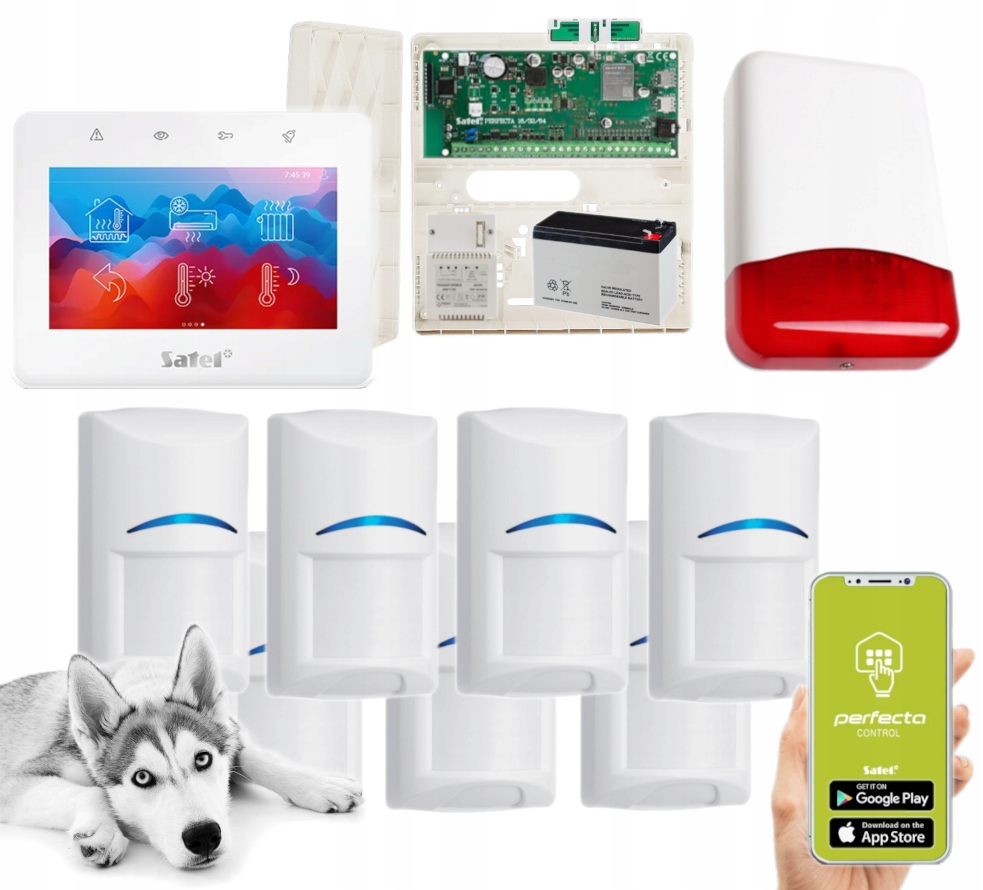 Alarm Satel Perfecta 64 M Antena Lte 7 Czujek Bosch Pet Panel Dotyk Syrena