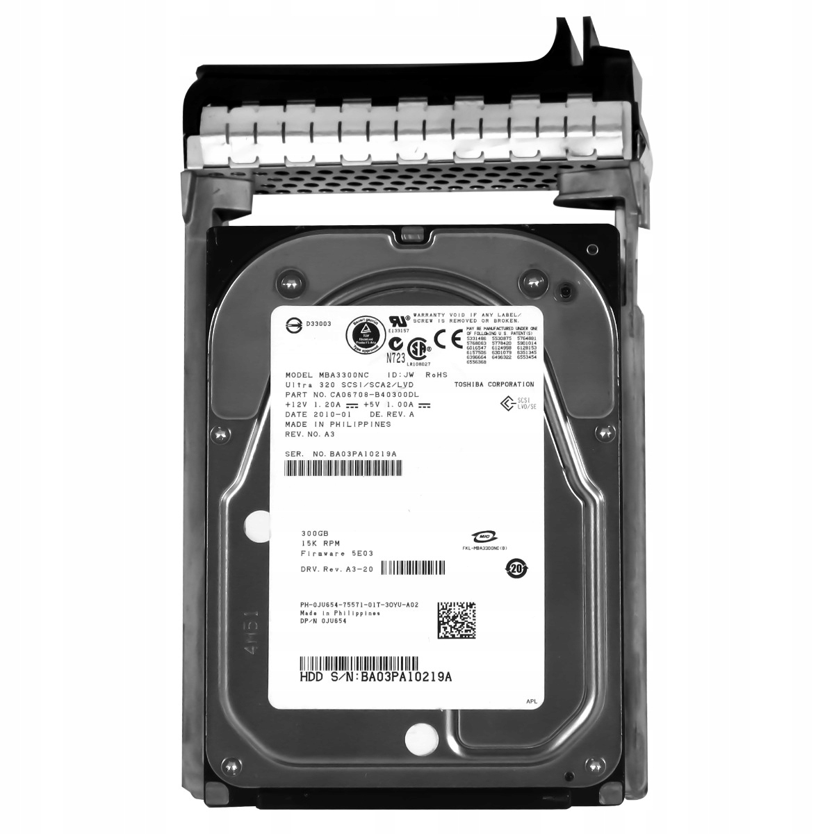 Dell 0JU654 300GB 15K 8MB Scsi U320 3.5'' MBA3300NC
