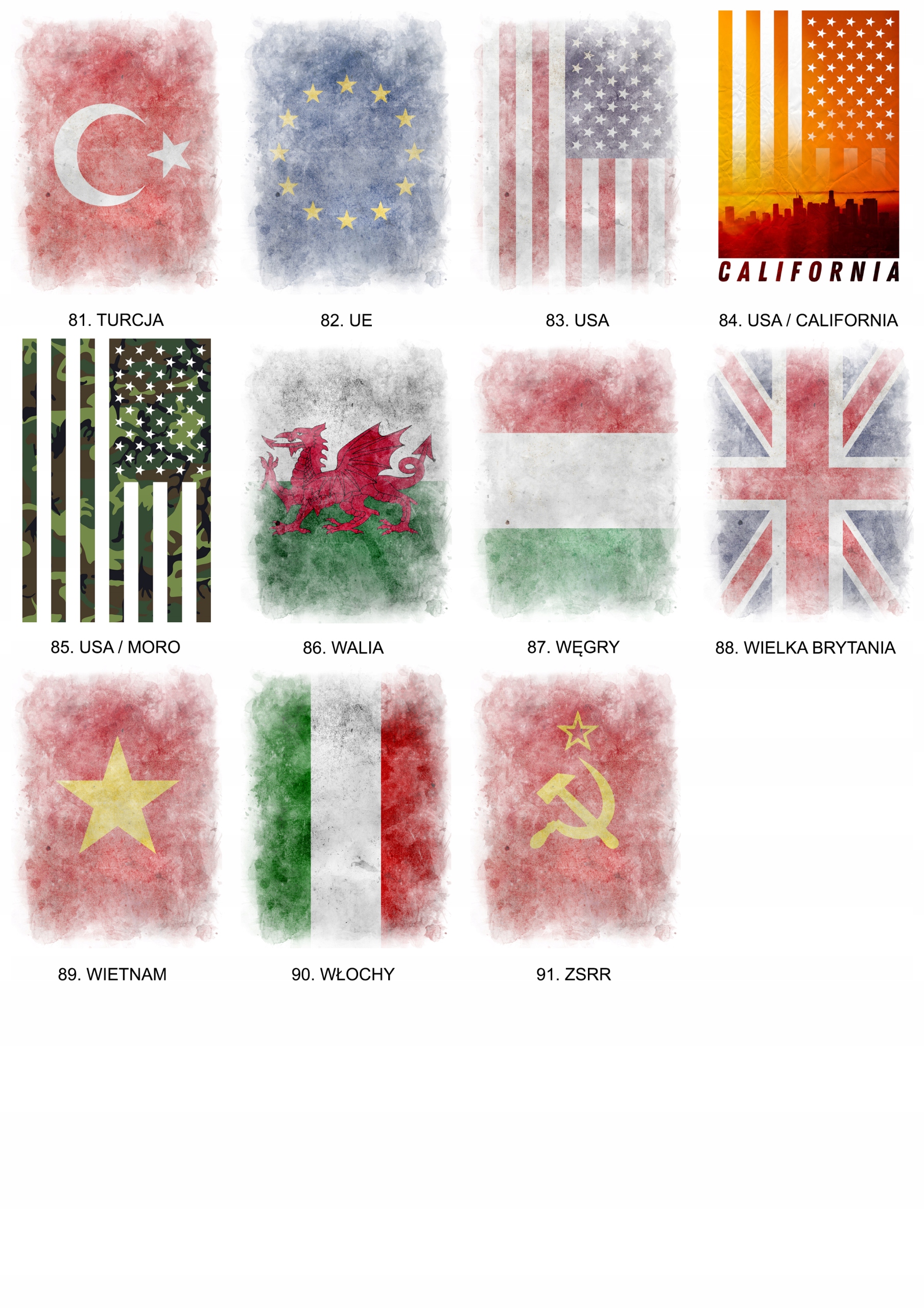 KOSZULKA T-SHIRT FLAGA UK LONDYN S Materiał dominujący poliester