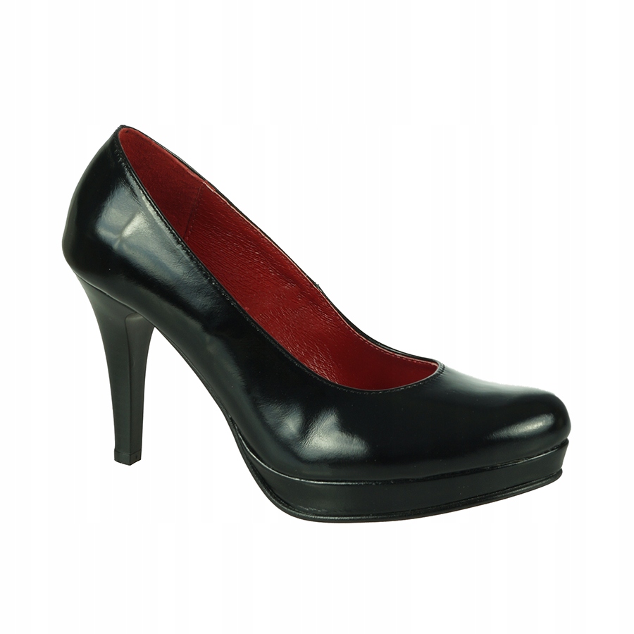 

Czółenka Skórzane Szpilki Damskie Wielbut R.36