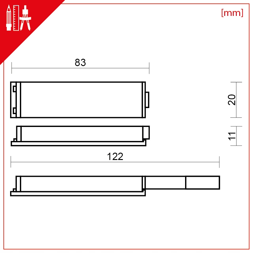 Амортизатор Гальмівна стійка Гальмівна Гальмівна Length 8.3 cm