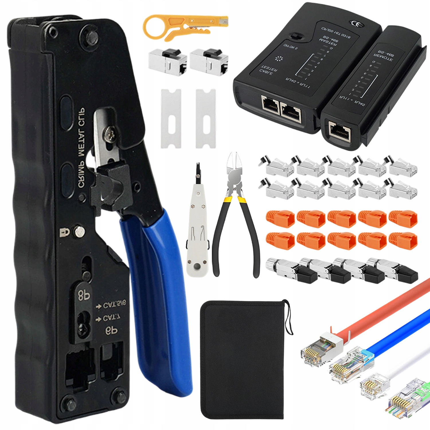 Sada Síťových Nástrojů Krimpovací Nástroj 10V1 Pro Krimpování RJ45