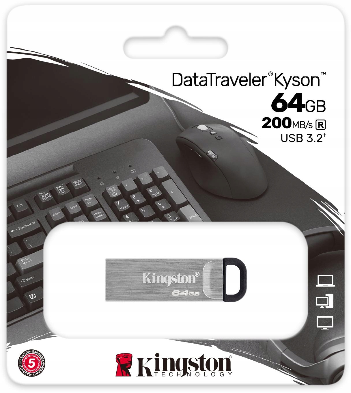 

PenDrive Kingston DataTraveler Kyson 64GB Usb 3.2