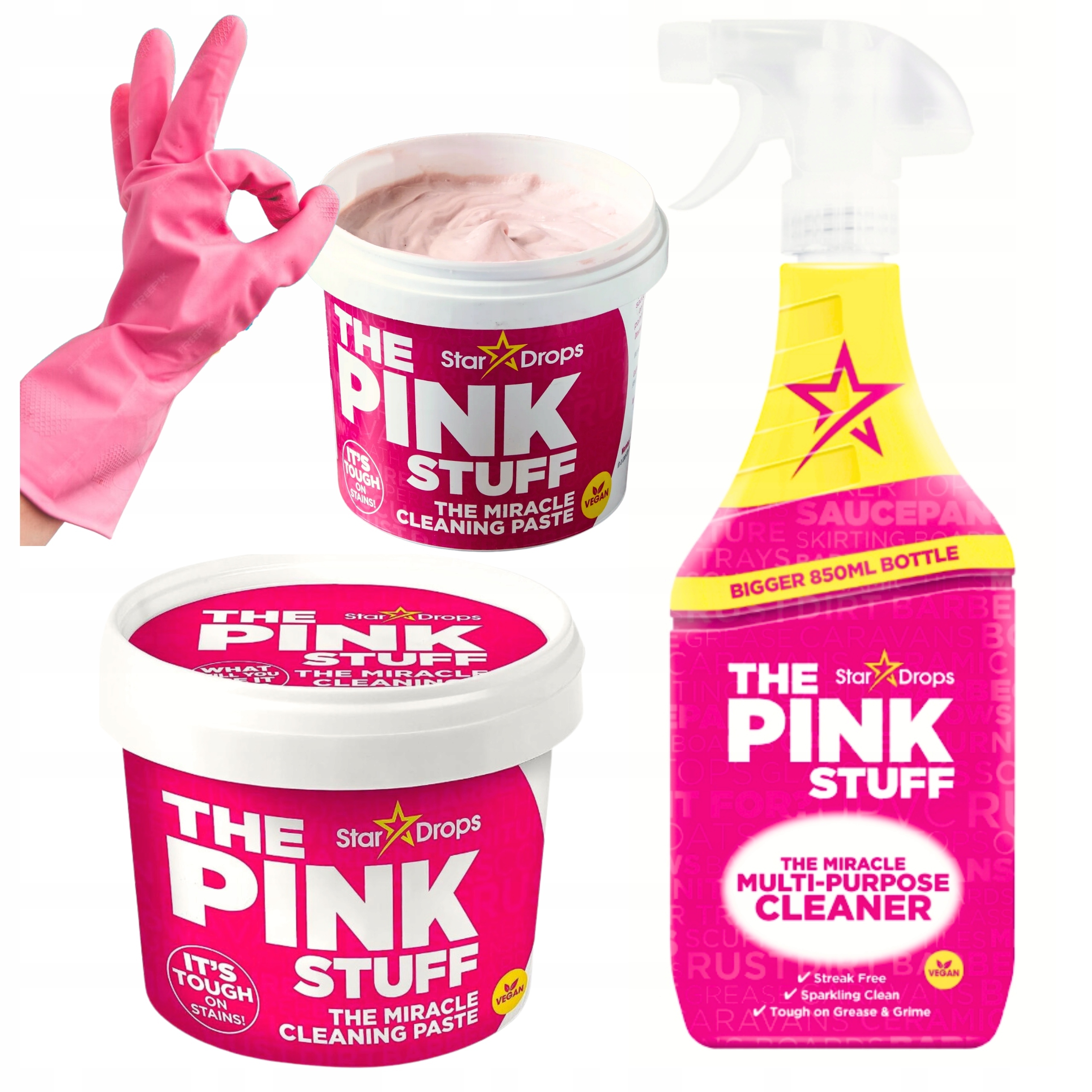 Levně The Pink Stuff Čistící Pasta 850 g Velký Čisticí Prostředek Cleaner 850 ML