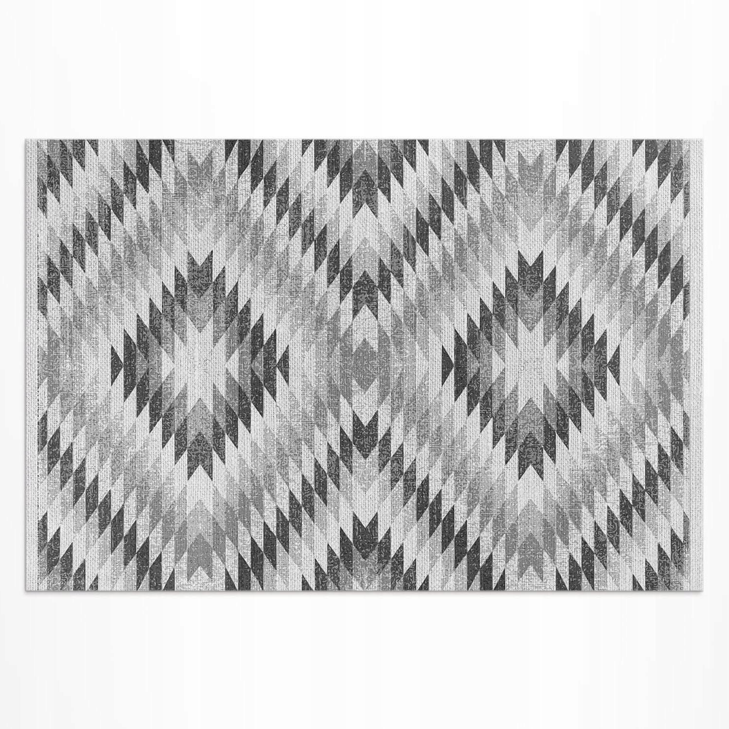 Koberec Vinylový Vnější Šedý geometrický vzor imitace tkaniny 60x90 cm