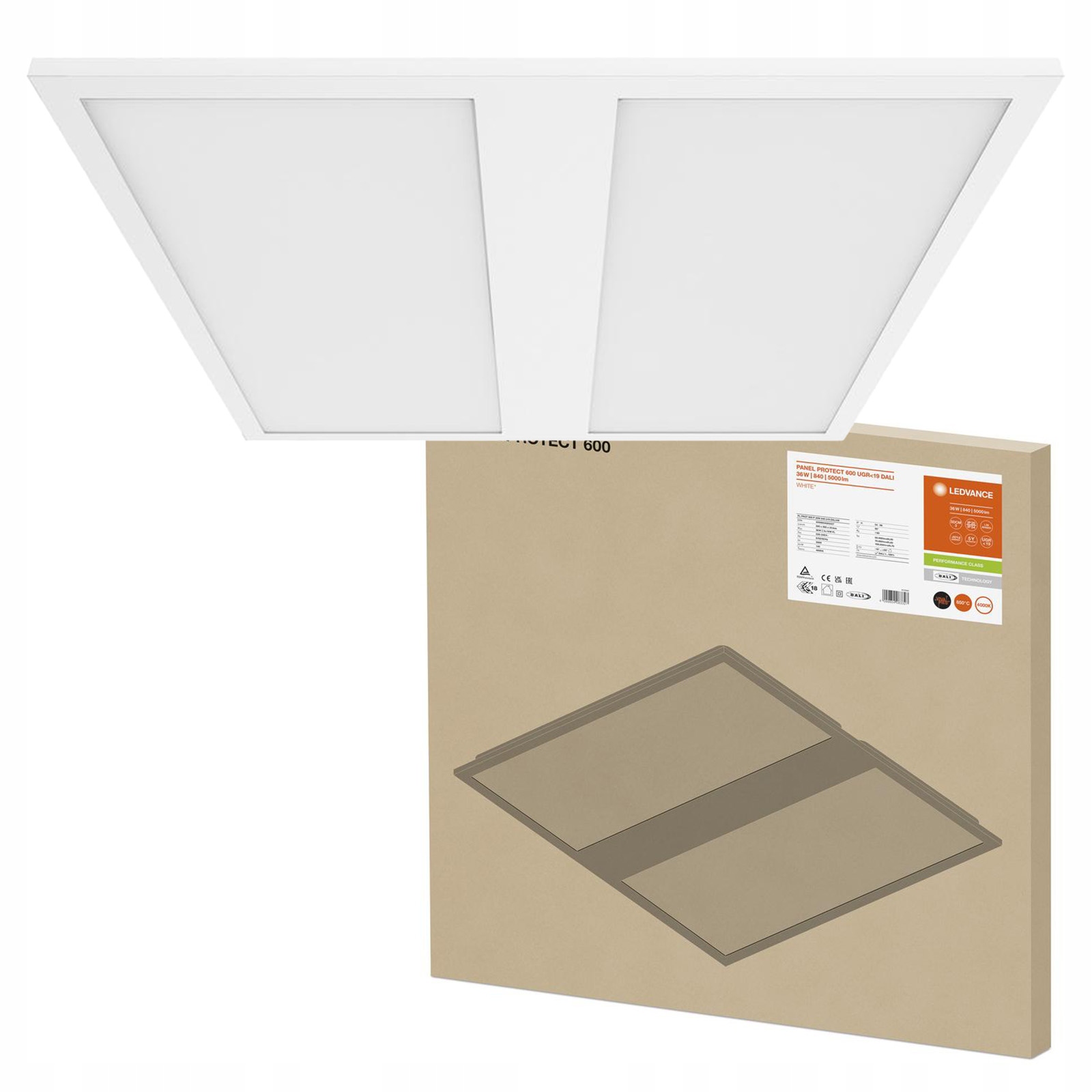 Led panel Kancelářské svítidlo Stropní Svítidlo Kaseton 36W 5040lm 60x60cm UGR19