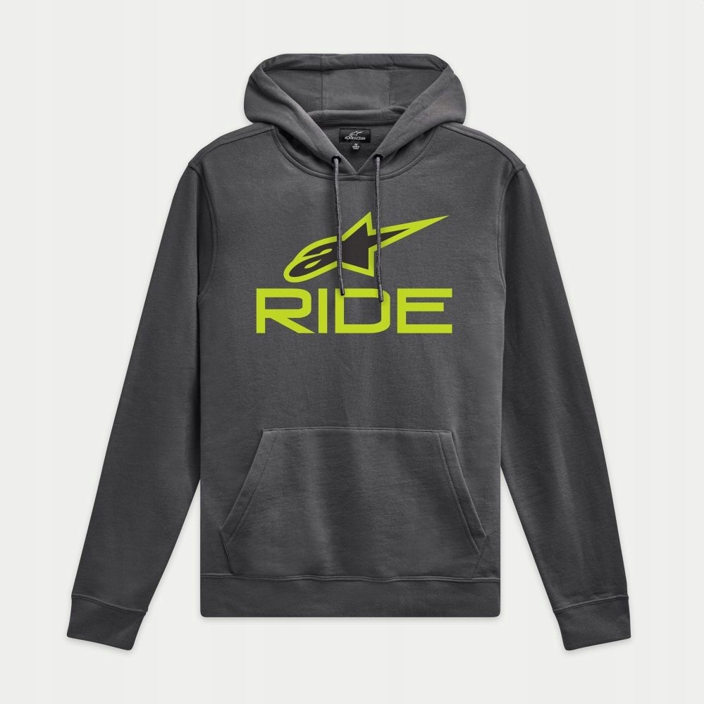 Alpinestars mikina Ride 4.0 hoodie charcoal lime black vel. XL
