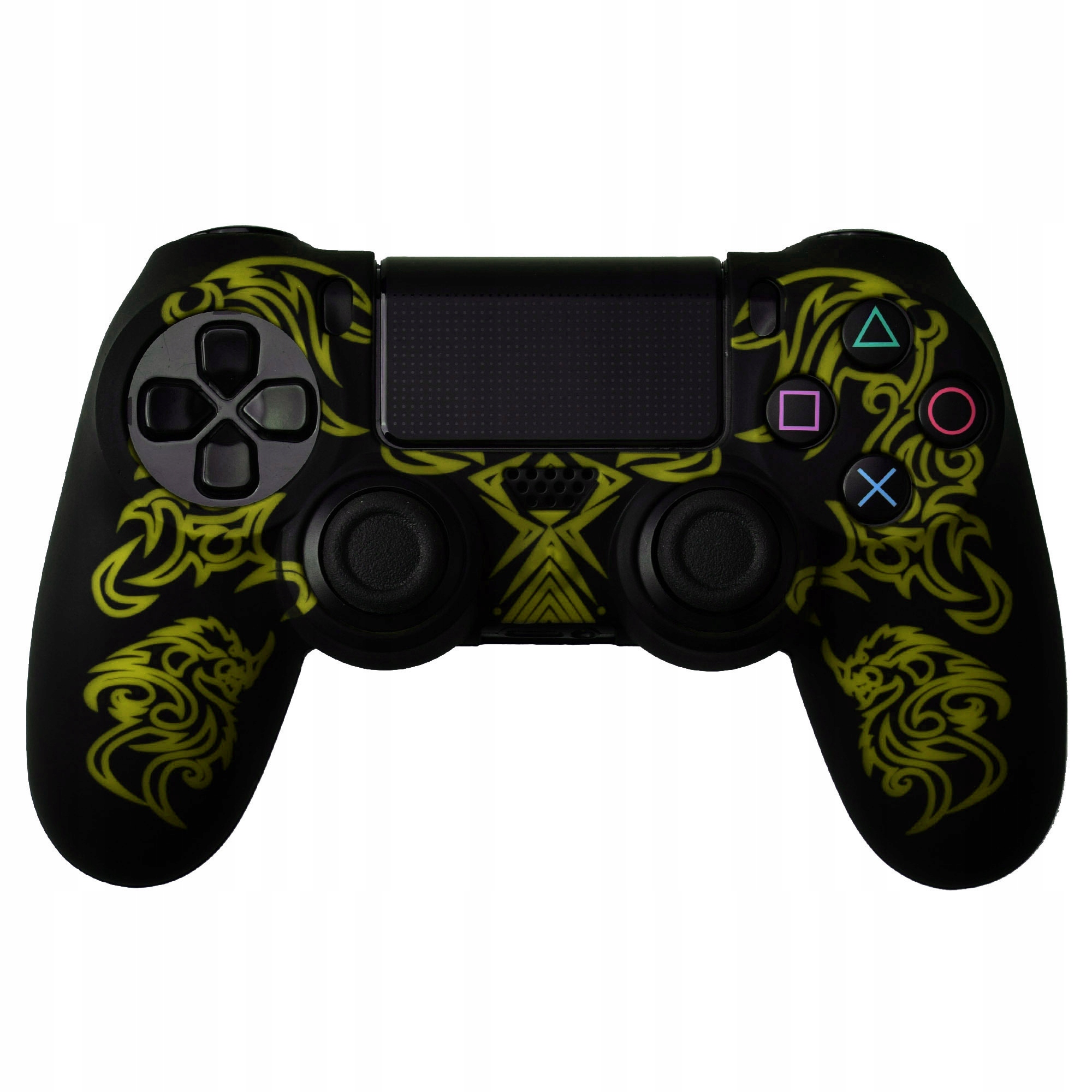 IRIS Silikonowy pokrowiec etui osłona na pad do konsoli PS4 smok żółty