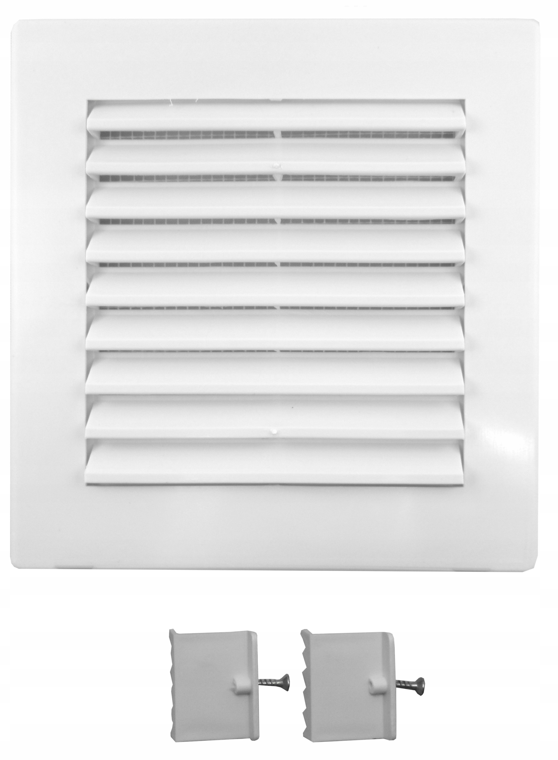 KRATKA WENTYLACYJNA 14X14KOMIN SKOŚNA BIAŁA SIATKA