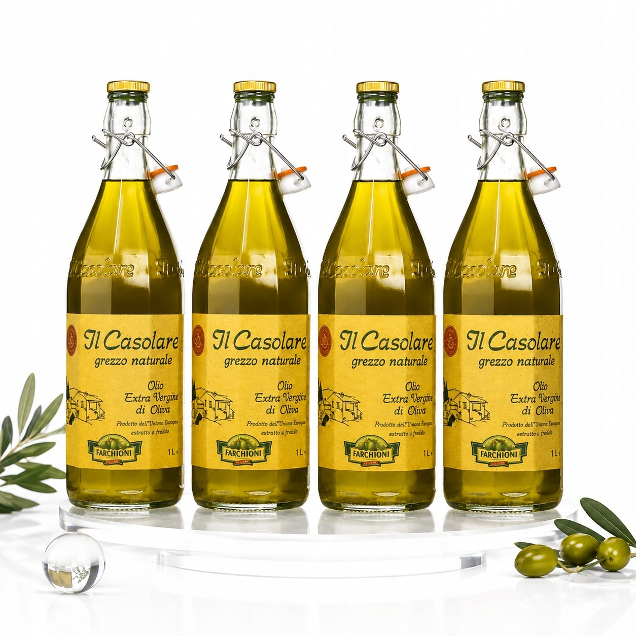 Farchioni Il Naturale Extra panenský olivový olej Nefiltrovaný 4 x 1 l