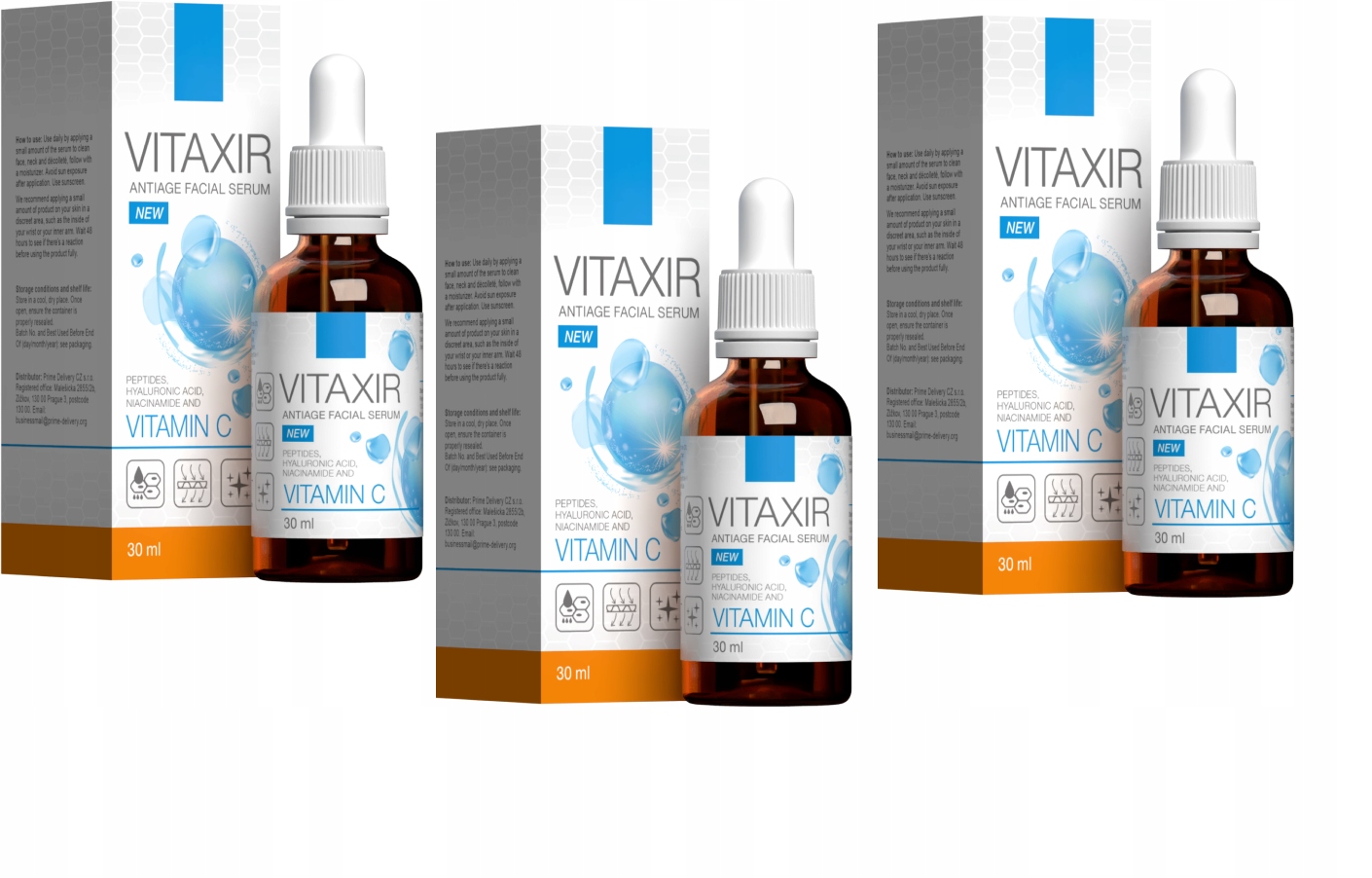 3x Vitaxir Pleťové sérum AntiAge