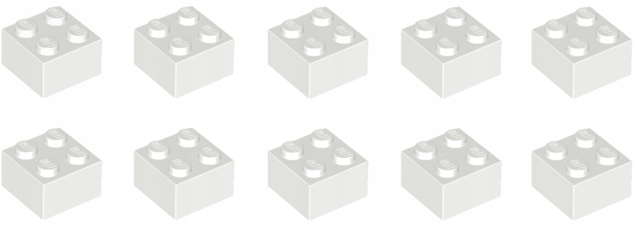 

Lego Klocek Cegła 2x2 Biały 3003 4103592 10szt