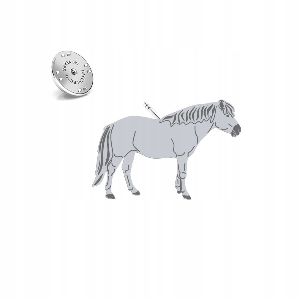 Odznak s koněm Huculským 925 Žena Šperky Dárek Dedikace