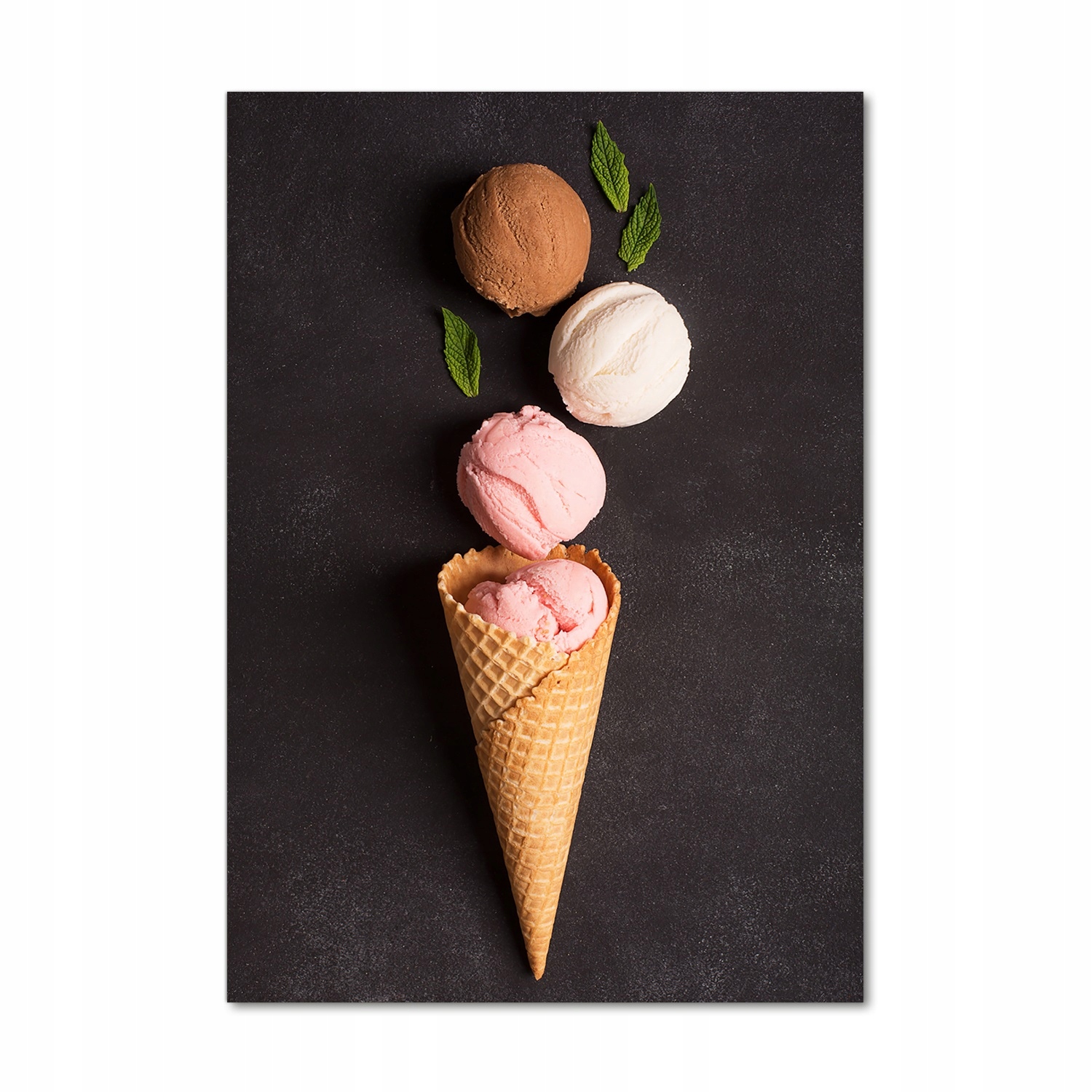 

Foto obraz akryl do salonu Lody w wafelku 70x100cm