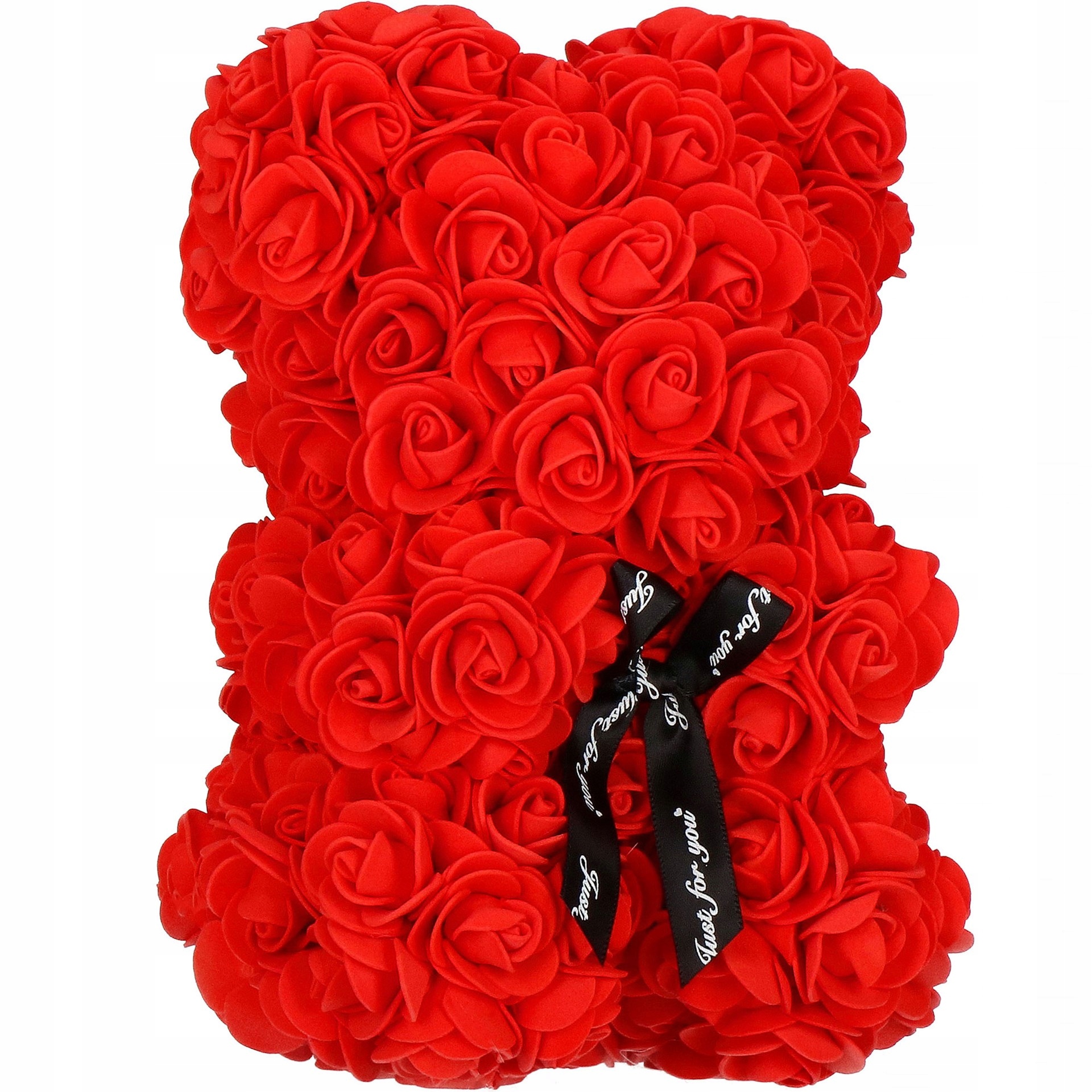 BEAR WITH ROSES RED 28cm BOX BOUQUET OF FLOWERS ORNAMENT GIFT FOR VALENTINE'S DAY EAN (GTIN) 5907719429076