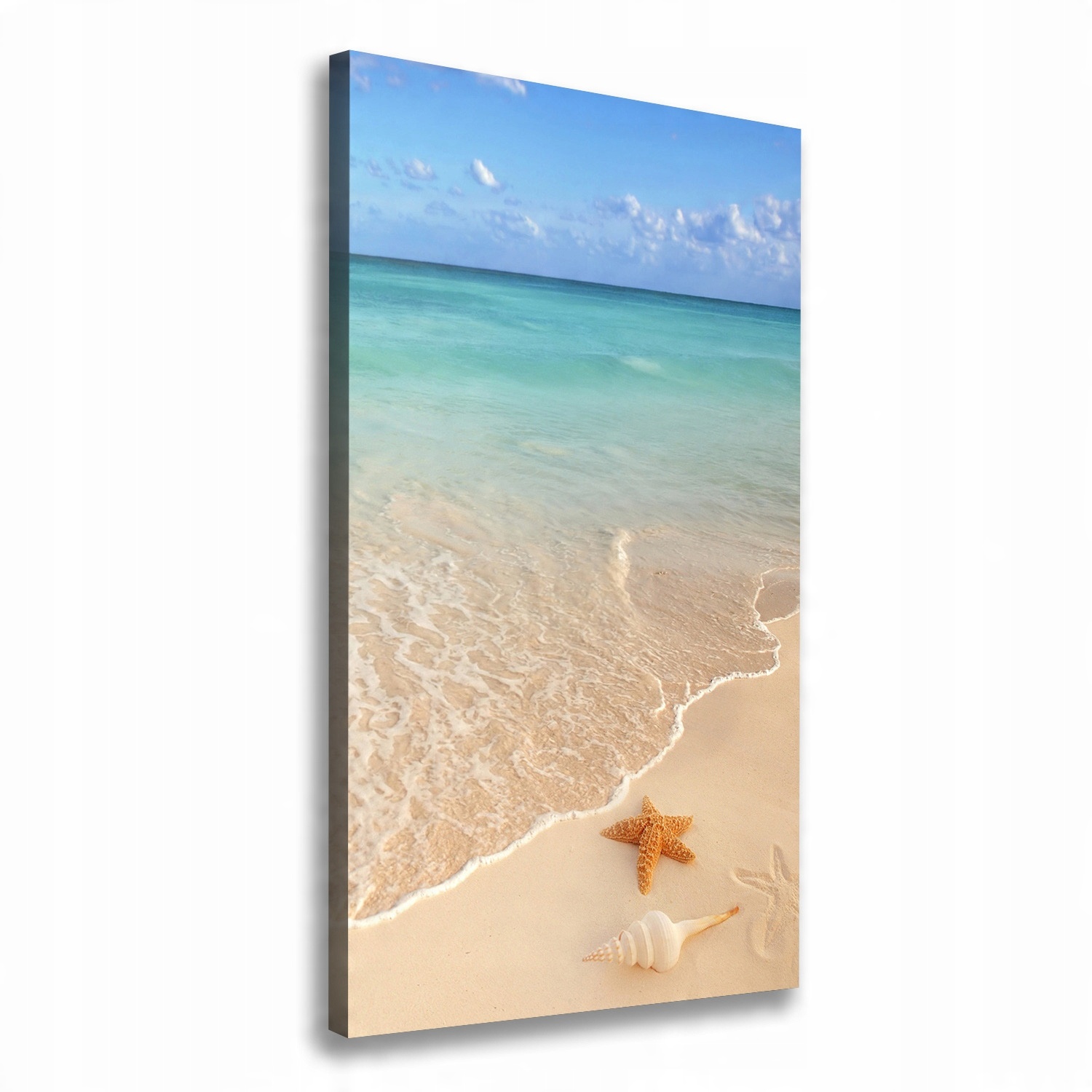 

Foto obraz na płótnie Rozgwiazda na plaży 50x100cm