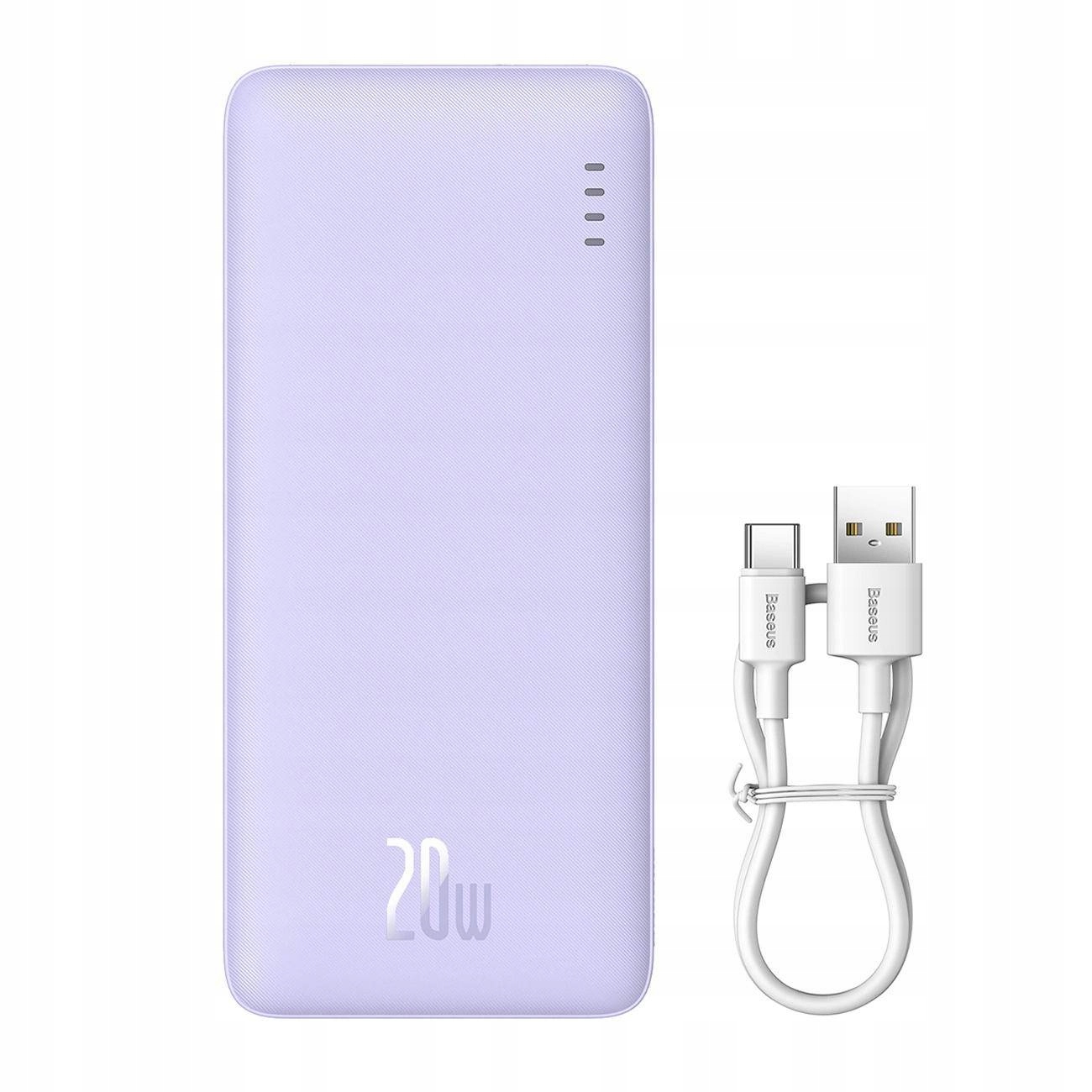 Baseus Airpow Fast Charge Power Bank 20000Mah 20W Nebula Purple?with Simple