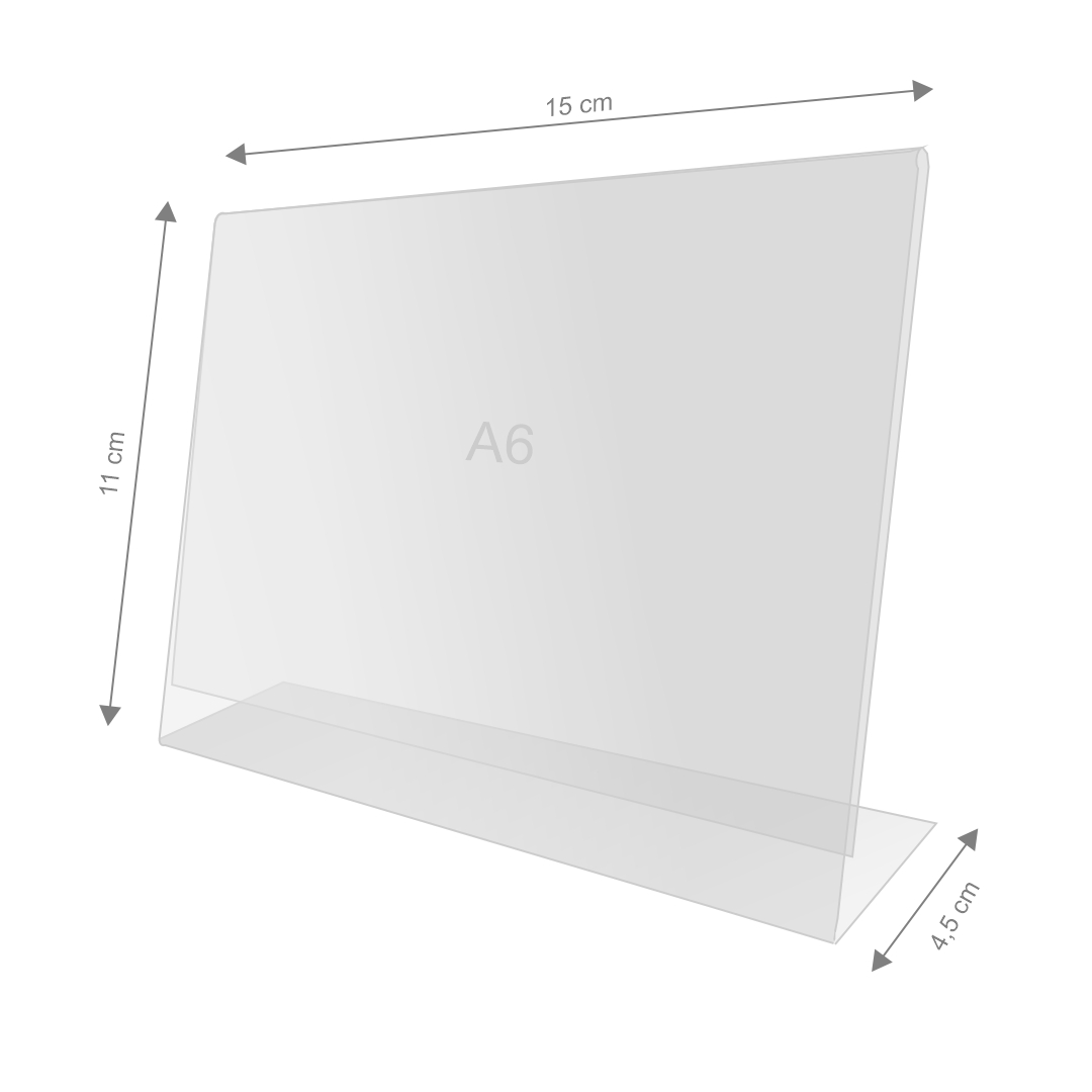 Stojak informacyjny / prezenter plexi poziomy - A6 Marka studiocen