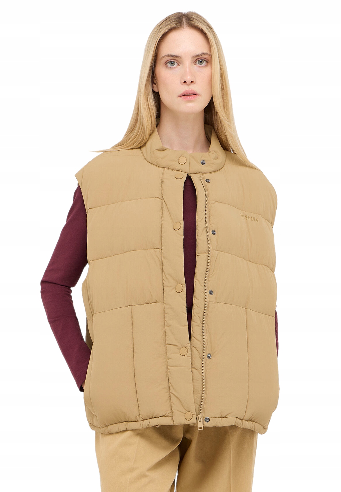 Mustang Dámská Prošívaná Péřová Vesta Vesta Oversize S